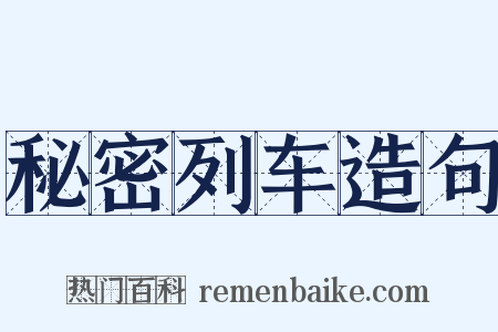 秘密列车造句是什么意思的图片